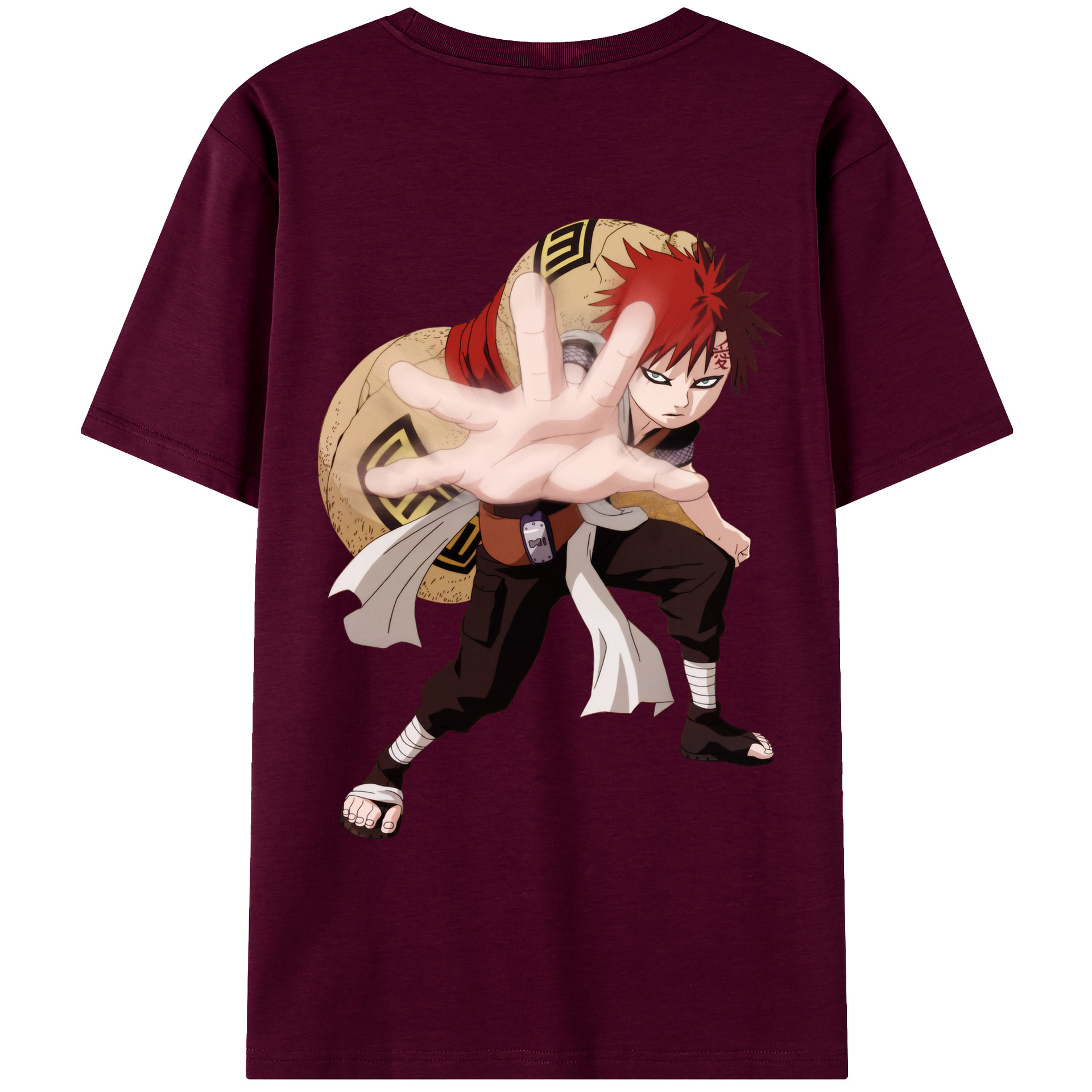（画像用） NARUTO -ナルト- ガアラ Gaara レディース半袖Tシャツ(バックプリント)